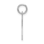 Sterling Silver Rhodium-plated Block Letter K Initial Charm - Image 2