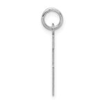 Sterling Silver Rhodium-plated Block Letter L Initial Charm - Image 2