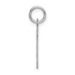 Sterling Silver Rhodium-plated Block Letter M Initial Charm - Image 2