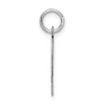 Sterling Silver Rhodium-plated Block Letter P Initial Charm - Image 2