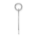 Sterling Silver Rhodium-plated Block Letter Q Initial Charm - Image 2