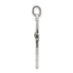 Sterling Silver Antiqued Nail Cross Pendant - Image 2