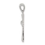 Sterling Silver Rhodium-plated CZ Cross Pendant - Image 2