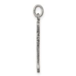 Sterling Silver Antiqued Cross Charm - Image 2