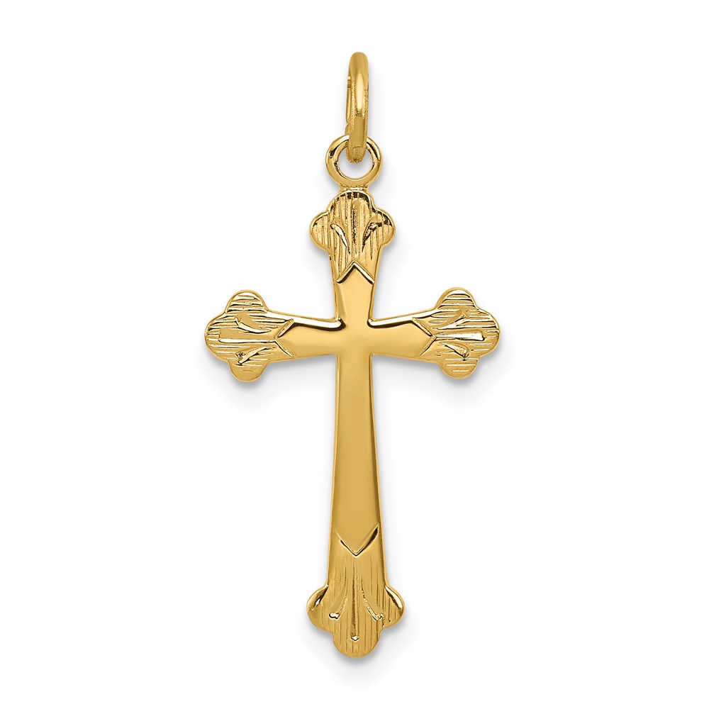 QC5252.jpg Sterling Silver w/ 18K Plating Cross Charm - Image 1