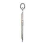 Sterling Silver Platinum-plated & Gold-plated Cross Pendant - Image 2