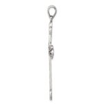 Sterling Silver Antiqued Thorn Cross Pendant - Image 2