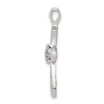Sterling Silver Rhodium-plated CZ Passion Cross Pendant - Image 2