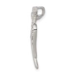 Sterling Silver Rhodium-plated CZ Dove Pendant - Image 2