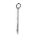 Sterling Silver Platinum-plated Cross Charm - Image 2