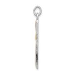 Sterling Silver Platinum-plated & 18k Gold-plated Cross Pendant - Image 2