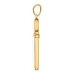 Sterling Silver Gold-tone Polished Cross Pendant - Image 2