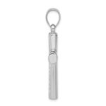 Sterling Silver Rhodium-plated Diamond -Cut Cross Pendant - Image 2