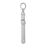 Sterling Silver Rhodium-plated Diamond -Cut Reversible Cross Pendant - Image 2