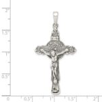 Sterling Silver Antiqued Iona Crucifix Pendant - Image 3