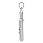 Sterling Silver Rhodium-plated Reversible Crucifix Pendant - Image 2