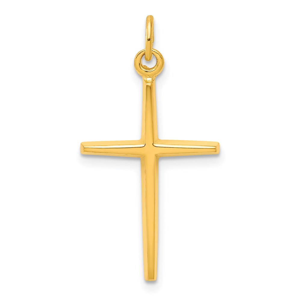 QC5454.jpg Sterling Silver & 24k Gold -plated Passion Cross Charm - Image 1