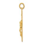 Sterling Silver & 24k Gold -plated INRI Crucifix Pendant - Image 2