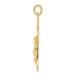 Sterling Silver & 24k Gold -plated INRI Crucifix Pendant - Image 2