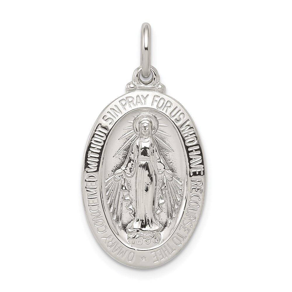 QC5515.jpg Sterling Silver Miraculous Medal - Image 1