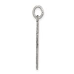 Sterling Silver Antiqued Cross Charm - Image 2