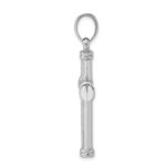 Sterling Silver Rhodium-plated Diamond -cut Reversible Cross Pendant - Image 2