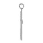 Sterling Silver Rhodium-plated Diamond Cut Cross Pendant - Image 2