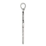 Sterling Silver Antiqued Scroll Cross Pendant - Image 2