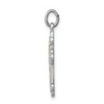 Sterling Silver Platinum-plated & 18k Gold-plated Cross Charm - Image 2