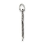 Sterling Silver Antiqued Chai Pendant - Image 2