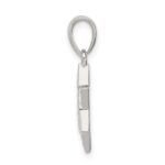Sterling Silver Rhodium-plated CZ Star of David Pendant - Image 2