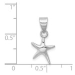 Sterling Silver Rhodium-platedStarfish Pendant - Image 4