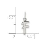 Sterling Silver Letter F Initial Charm - Image 4