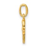 Sterling Silver Gold-tone Polished Letter F Initial Charm - Image 2