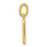 Sterling Silver Gold-tone Polished Letter L Initial Charm - Image 2