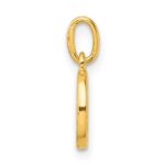 Sterling Silver Gold-tone Polished Letter O Initial Charm - Image 2