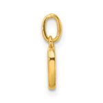 Sterling Silver Gold-tone Polished Letter W Initial Charm - Image 2