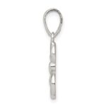 Sterling Silver Letter E Initial Pendant - Image 2