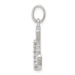 Sterling Silver CZ Letter C Initial Pendant - Image 2