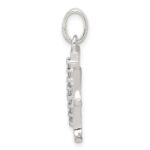 Sterling Silver CZ Letter H Initial Pendant - Image 2