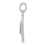 Sterling Silver CZ Letter M Initial Pendant - Image 2