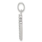 Sterling Silver CZ Letter N Initial Pendant - Image 2