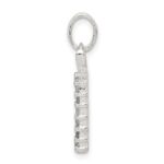 Sterling Silver CZ Letter T Initial Pendant - Image 2