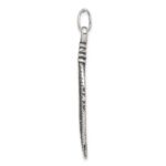 Sterling Silver Antiqued Feather Pendant - Image 2