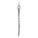 Sterling Silver Antiqued Feather Pendant - Image 2