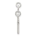 Sterling Silver Polished Cross Charm - Image 2