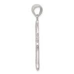 Sterling Silver Rhodium-plated Polished Filigree Cross Pendant - Image 2