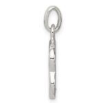 Sterling Silver White CZ Letter B Initial Pendant - Image 2