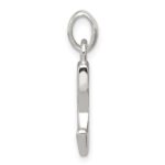 Sterling Silver White CZ Letter C Initial Pendant - Image 2