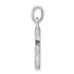 Sterling Silver White CZ Letter F Initial Pendant - Image 2